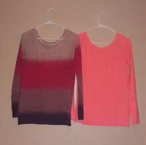 Lot of two american eagle thin long sleeve shirts